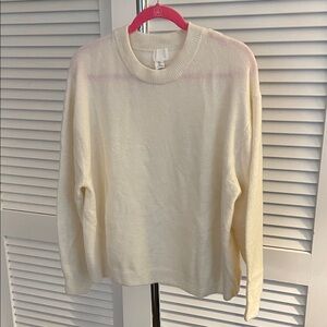 H&M Off-White Crew Neck Sweater